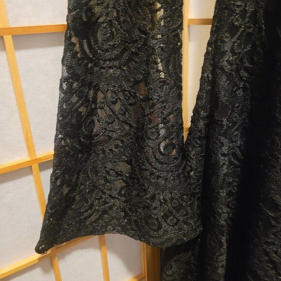 H&M Divided Womens Black Floral Lace Lined Dress Sz 4 NWT - Picture 5 of 9